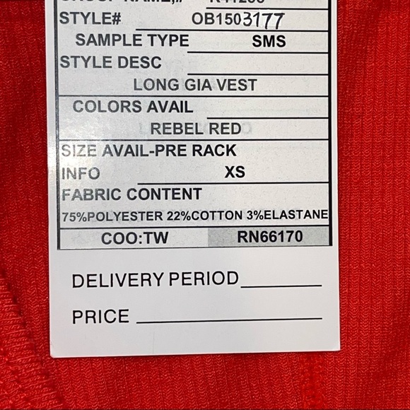 Free People Gia Vest Red OB1503177 Sz XS - Picture 10 of 16